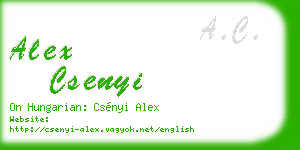 alex csenyi business card